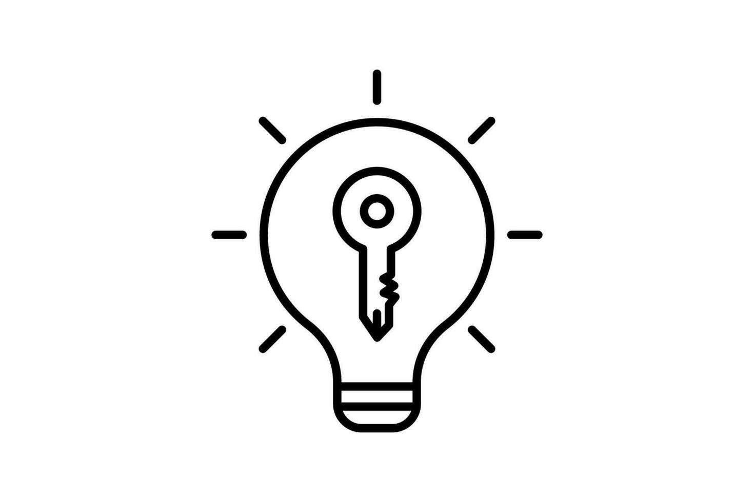 Key Idea icon. Icon related to Search Engine Optimization. suitable for web site design, app, user interfaces. line icon style. Simple vector design editable