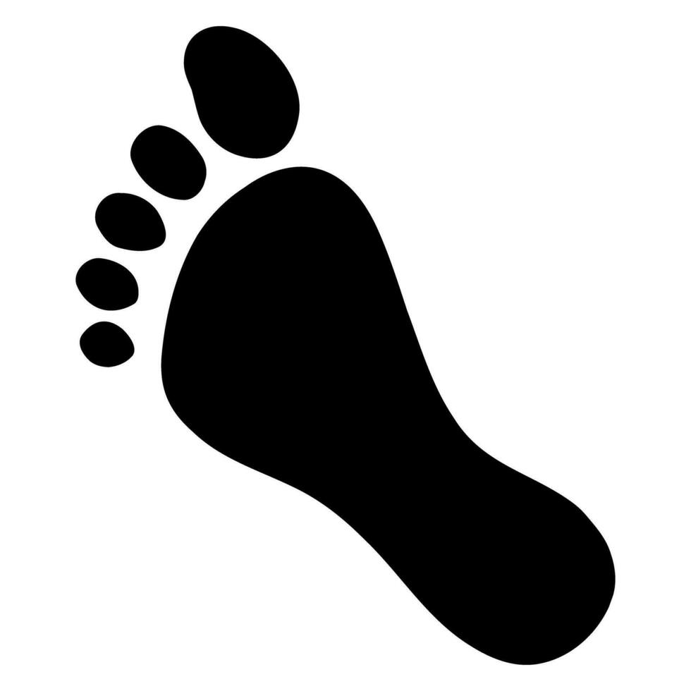 Footprint silhouette icon. Vector illustration