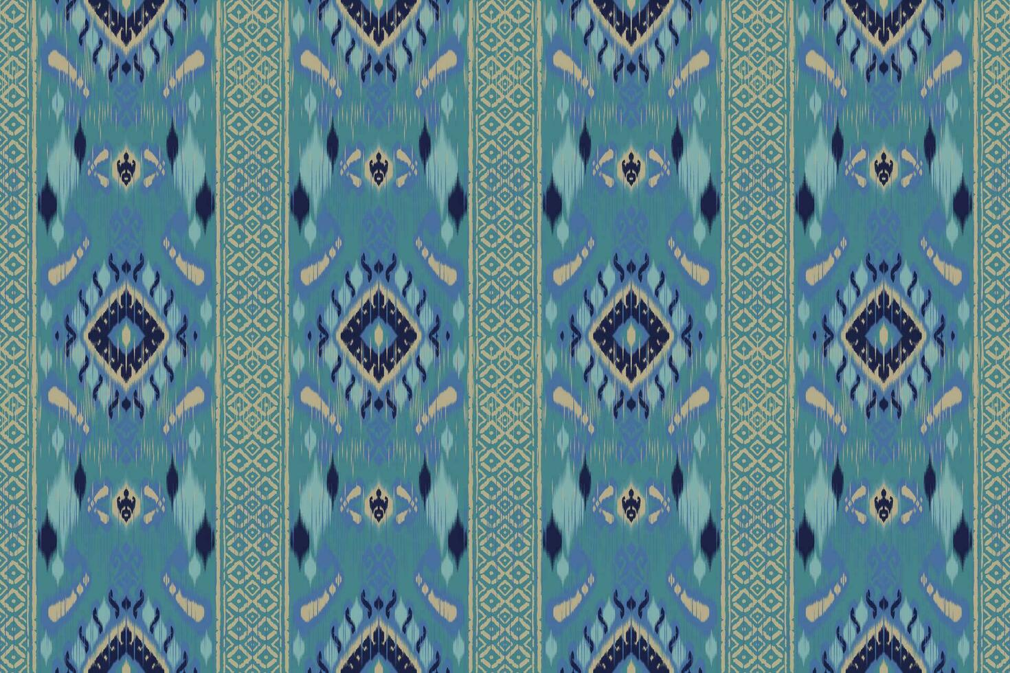 ikat tribal indio sin costura modelo. étnico azteca tela alfombra mandala ornamento nativo boho cheurón textil.geometrico africano americano oriental tradicional vector ilustraciones. bordado estilo.