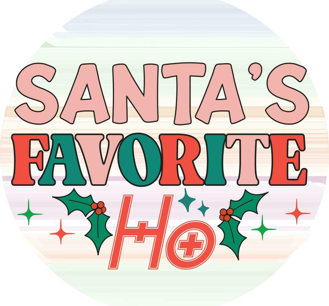 Retro Christmas Quotes Vector Design