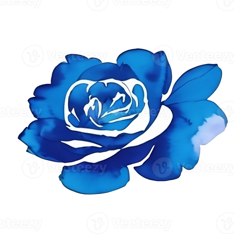Watercolor flower head clip art AI Generative 27419795 PNG