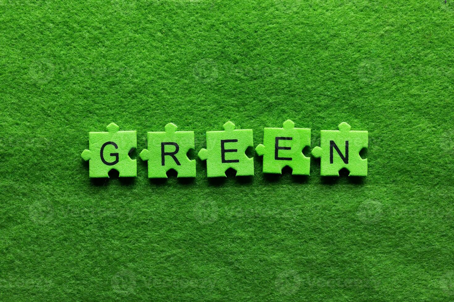 green word on green background photo