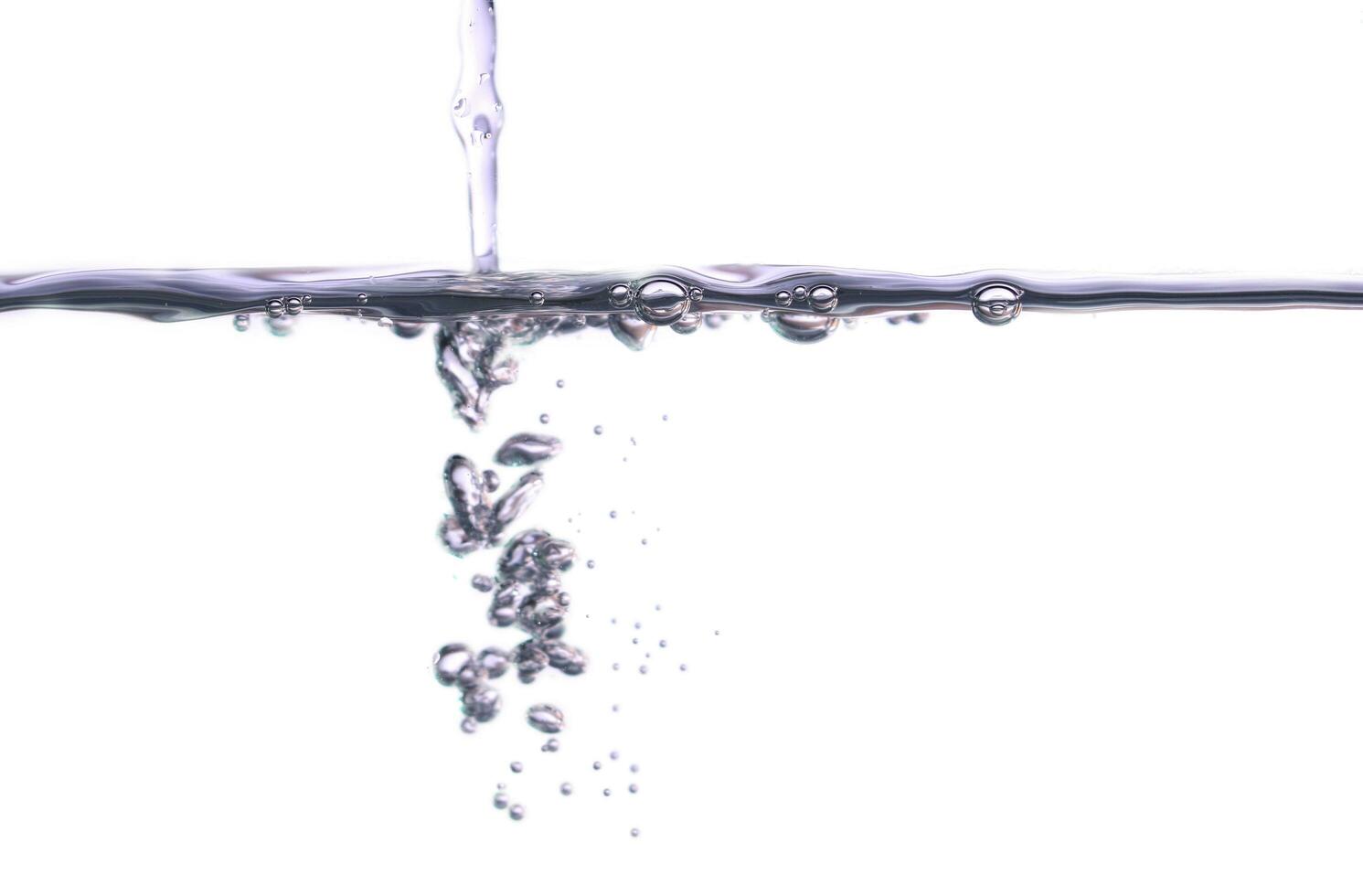 pour water into each other to create beautiful bubbles. photo