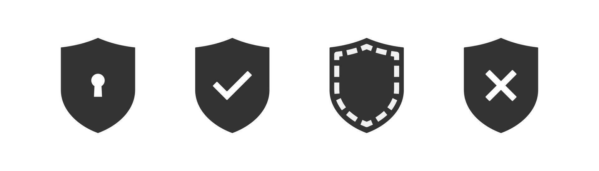 Shield icon on light background. Protect symbol. Security concept
