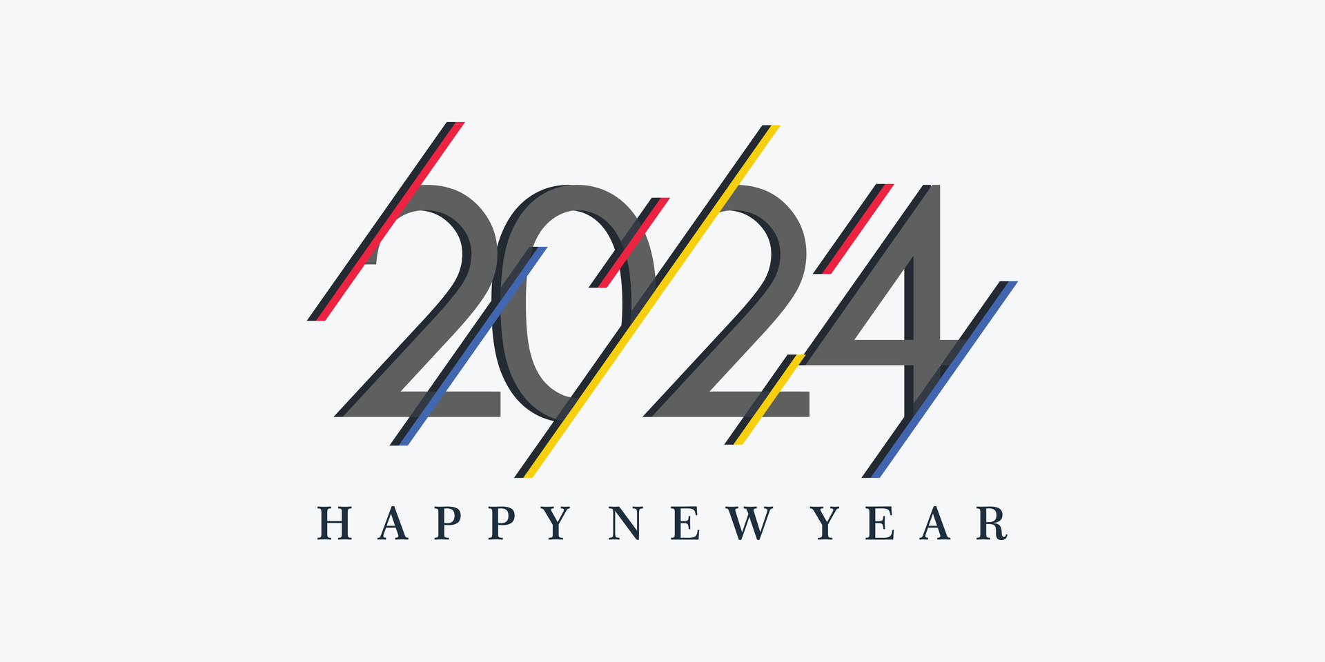 2024 happy new year logo design with 2024 number design vector 27420355