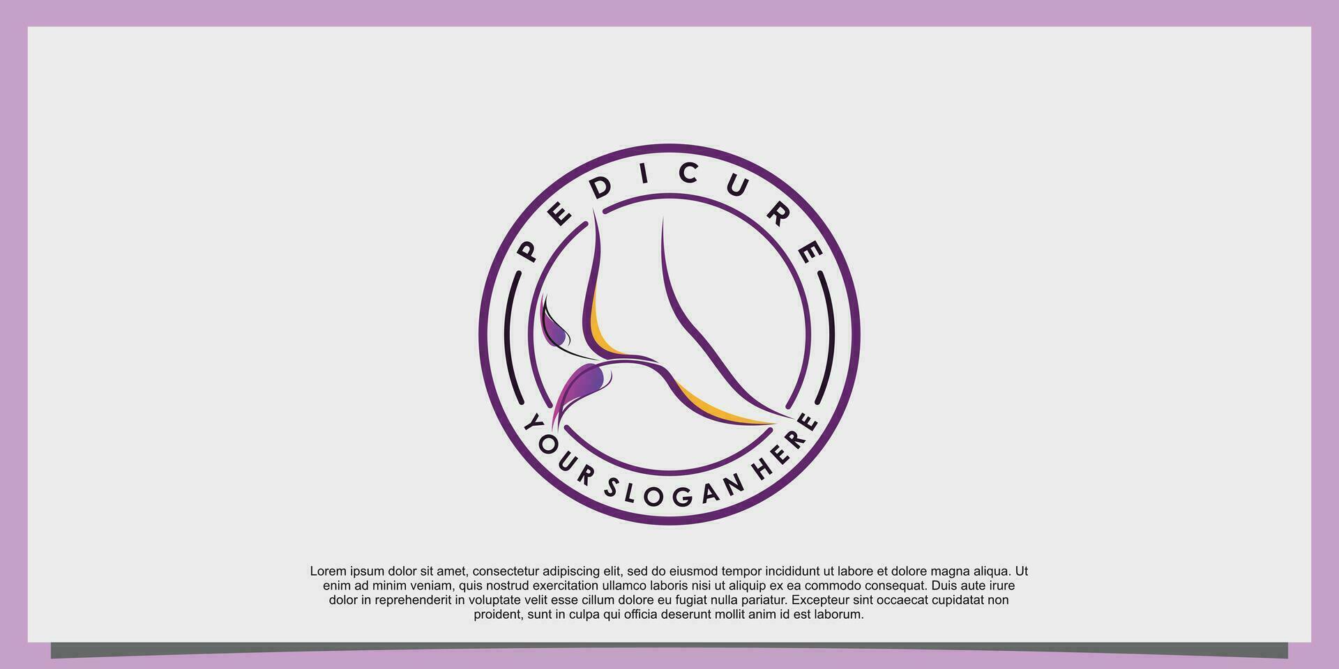 menicure pedicure logo with foot illustrasi logo design vector