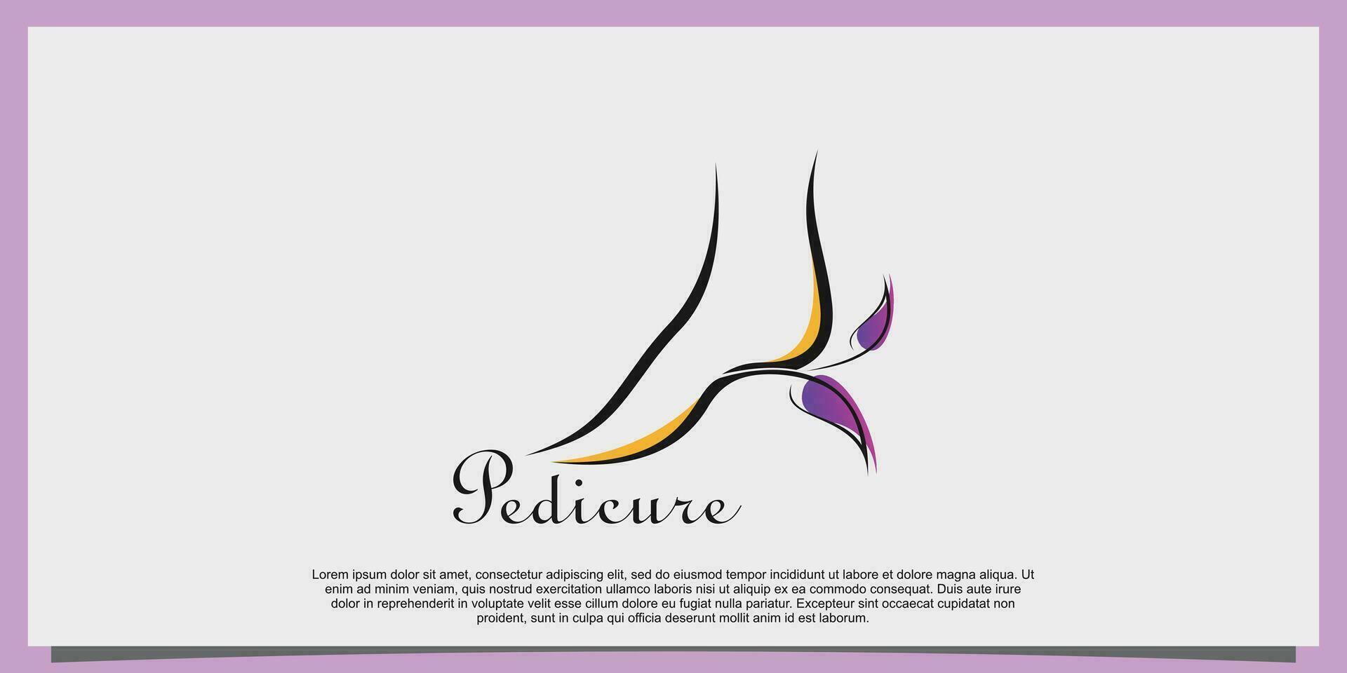 manicura pedicure logo con pie ilustrasi logo diseño vector