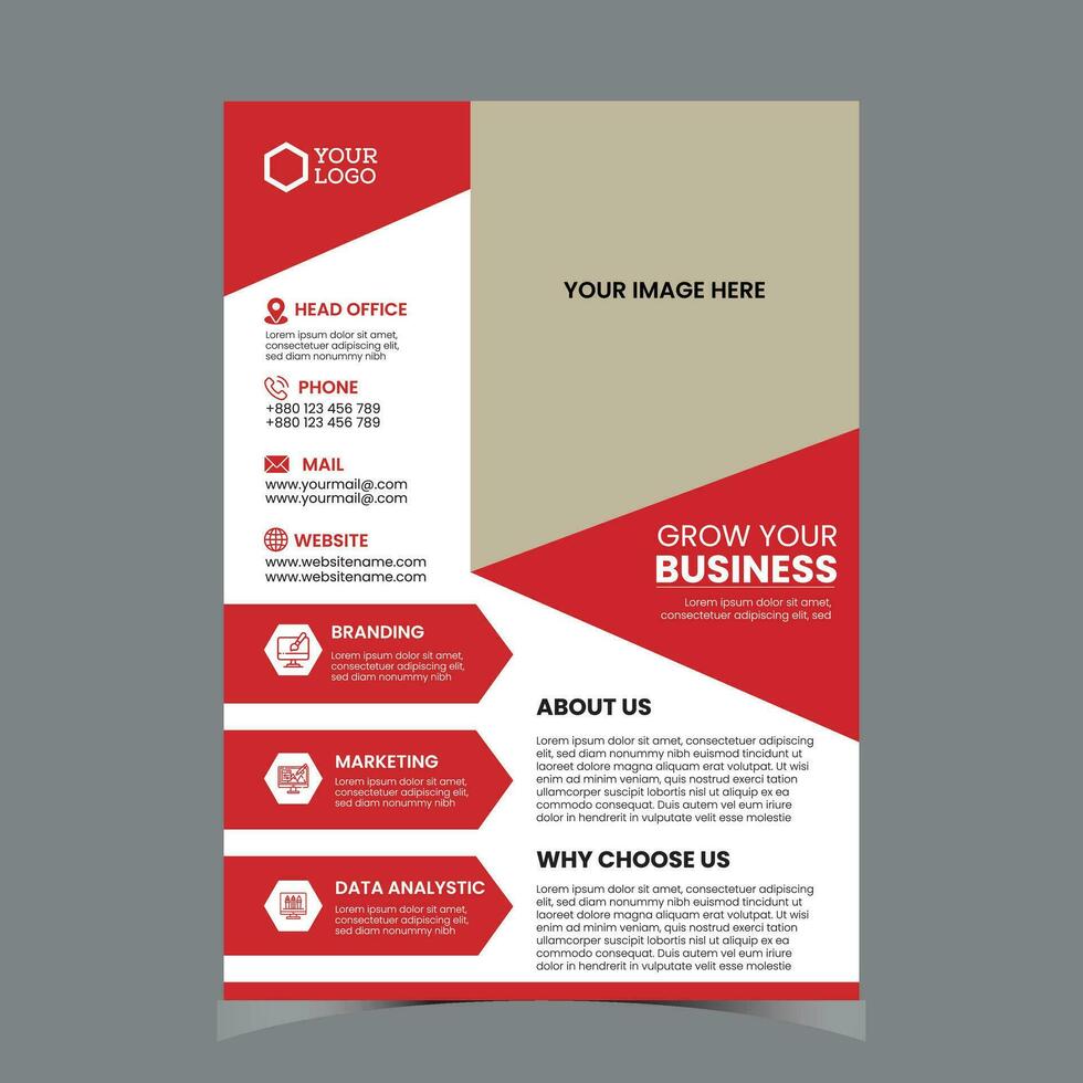 Corporate flyer design vector