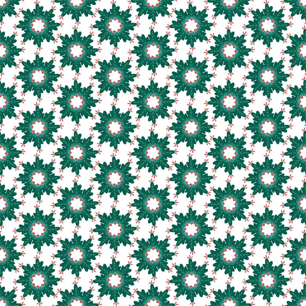 Modern green radial symmetry Mandala background pattern vector