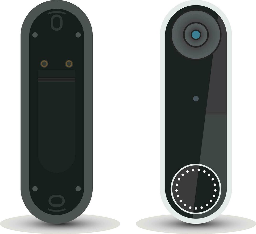 Wi Fi Smart Video Doorbell vector illustration Wired or Battery Operated smart