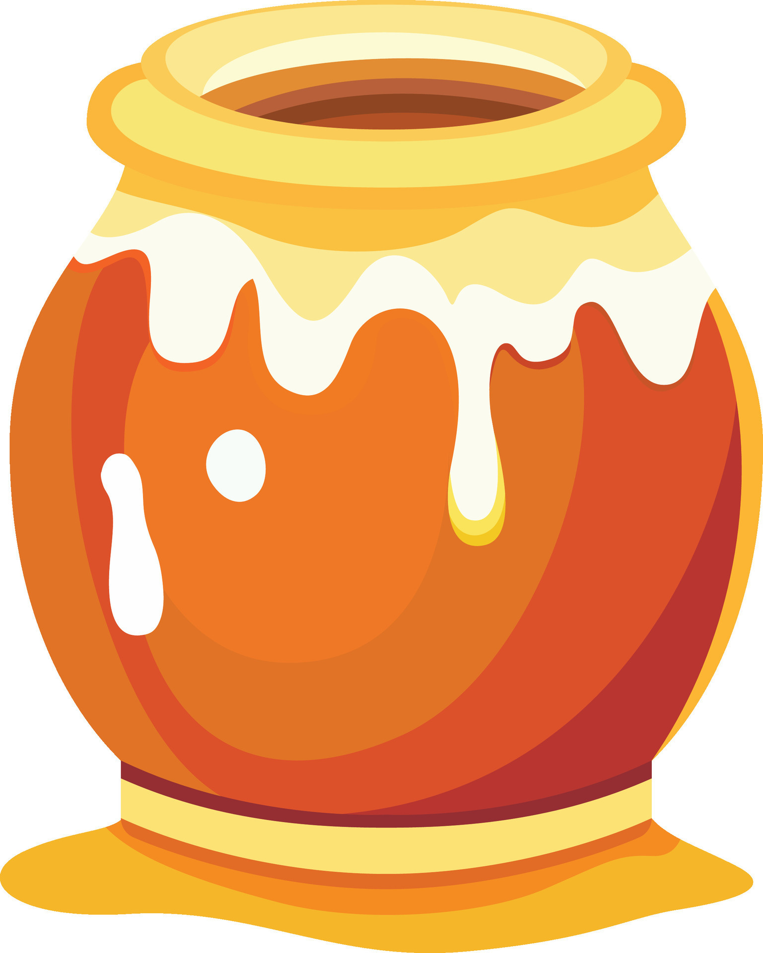 Honeypot vector illustration honey jar vector icon pot organic products for logo flat style