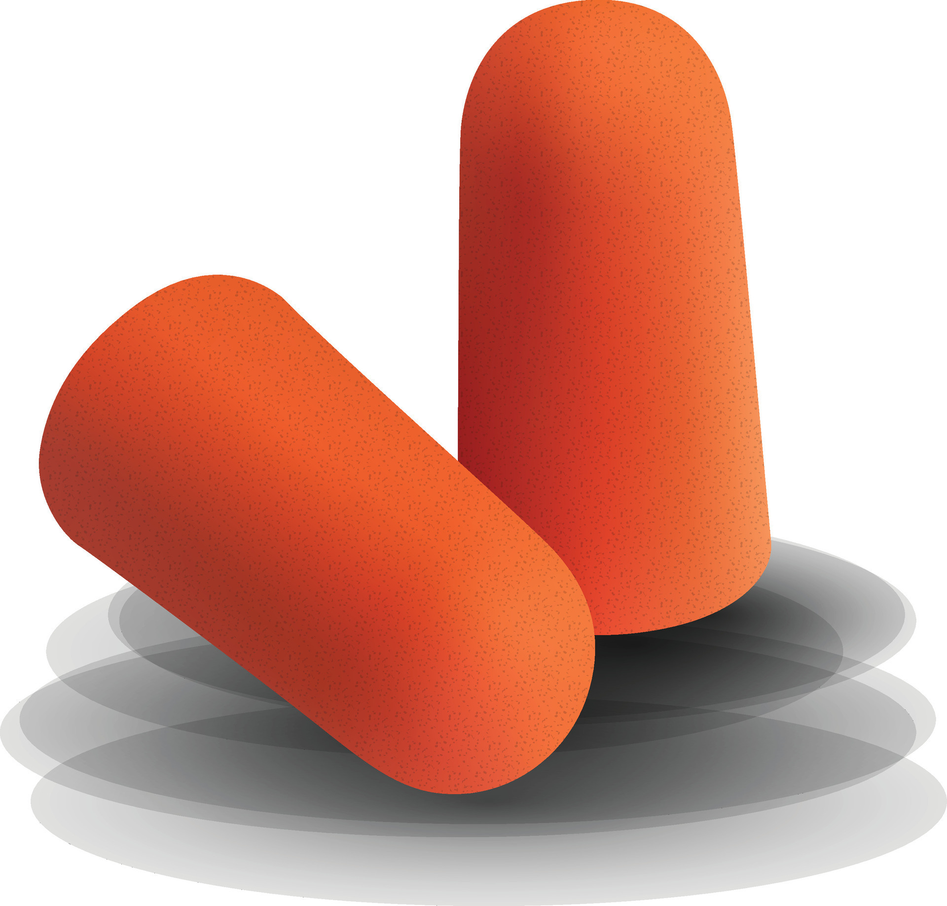 Earplugs vector bullet shaped disposable foam noise reduction earplugs
