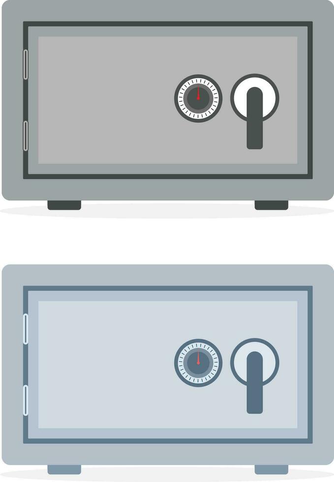 Bank safe flat style vector illustration , bank vault , personal vault ,safe deposit vault box flat style stock vector image