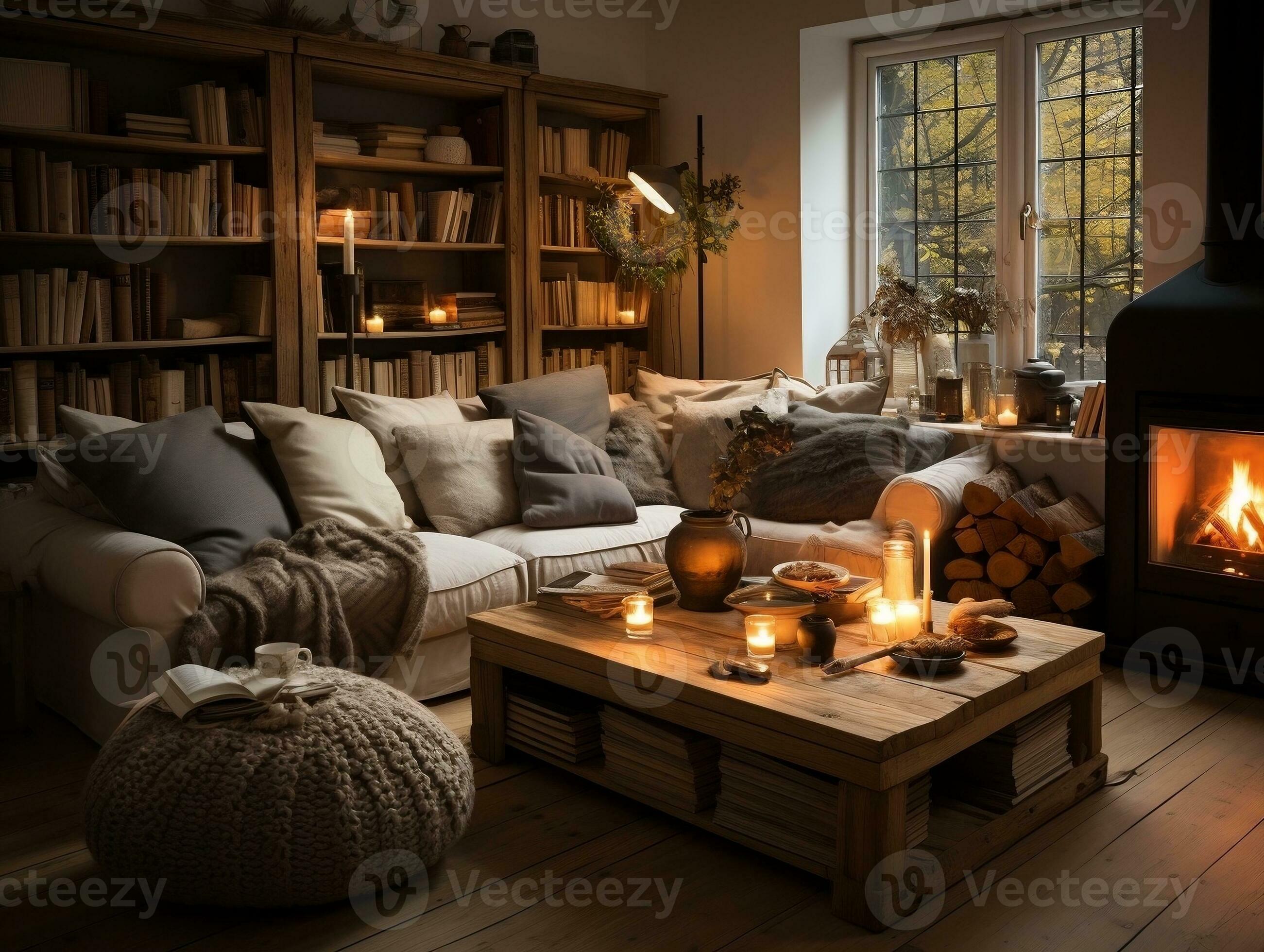 Cozy modern rustic living room deals