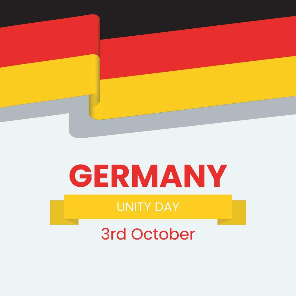 Germany Unity Day. Happy Unity Day Germany 3rd October. Unity Day Greeting Card, Banner or Poster Template. vector