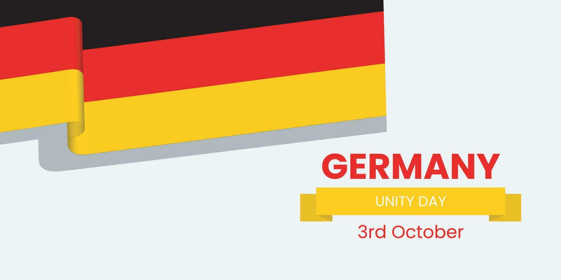 Germany Unity Day. Happy Unity Day Germany 3rd October. Unity Day Greeting Card, Banner or Poster Template. vector