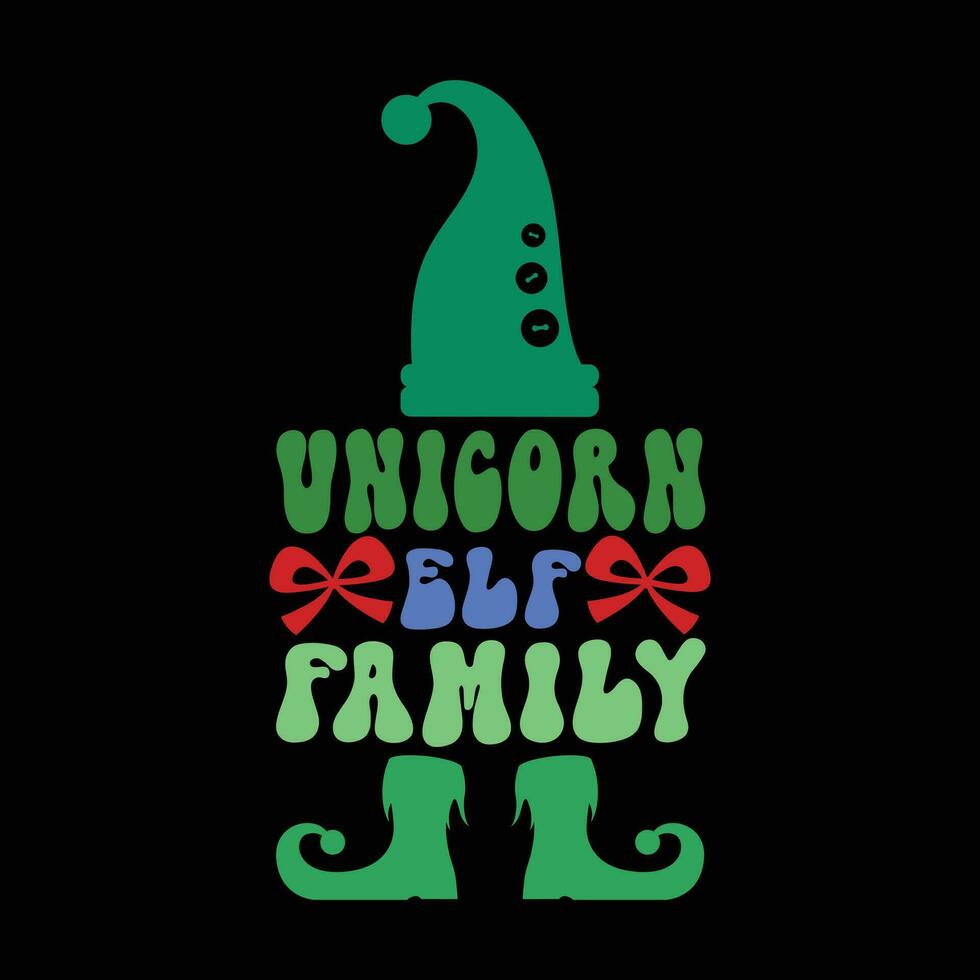 unicorn elf family vector