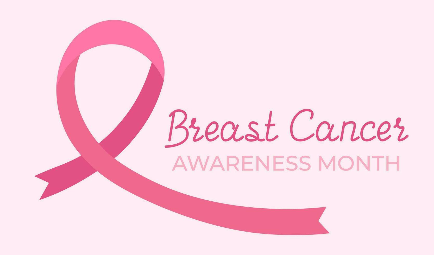 Breast Cancer Awareness Month Banner. Vector Illustration With Lettering