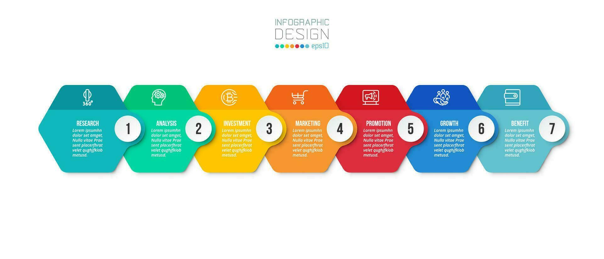Timeline chart business infographic template. vector