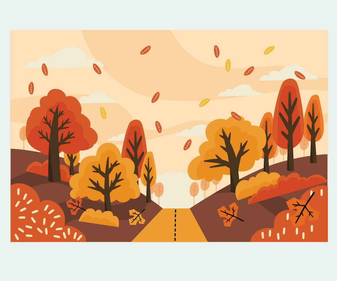 mano dibujado otoño antecedentes ilustración vector