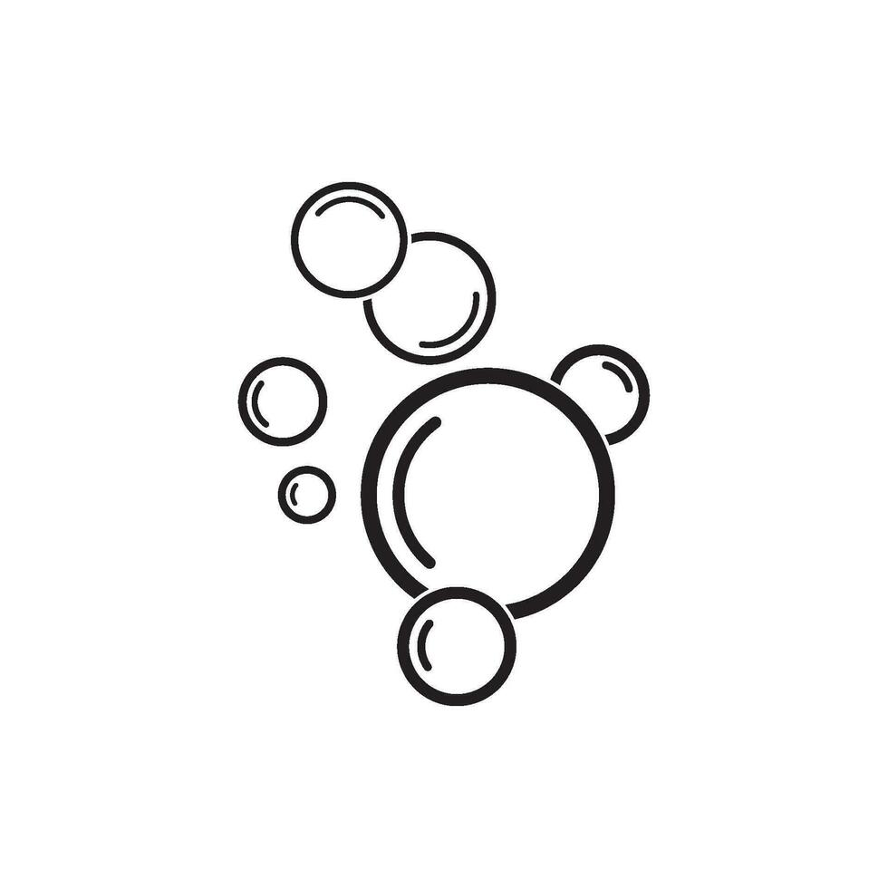 Bubble logo template vector icon illustration design