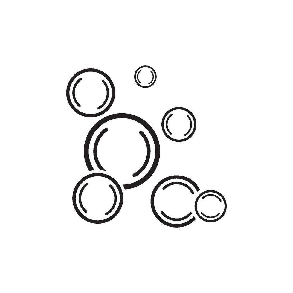 Bubble logo template vector icon illustration design