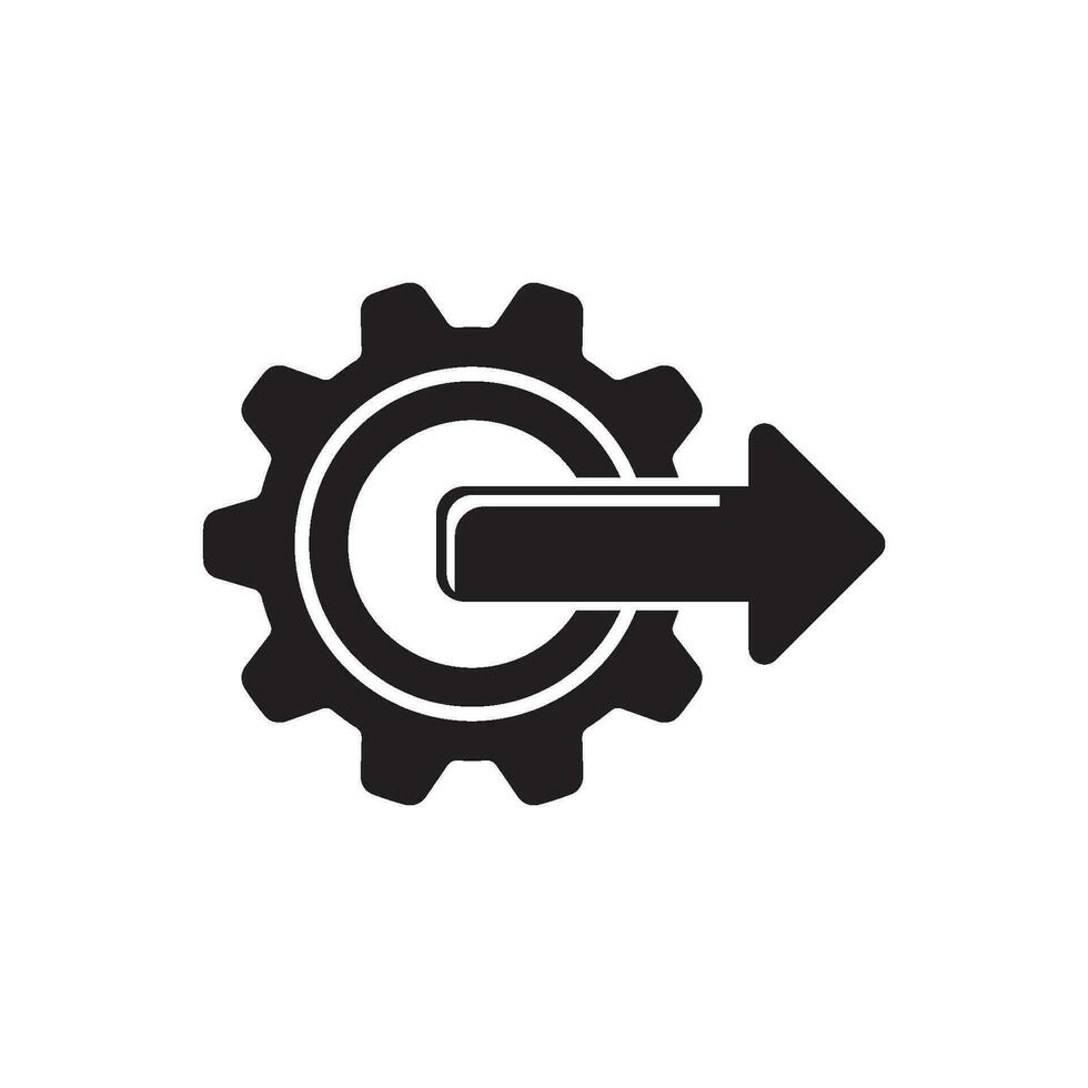 Gear logo vector illustration abstract design