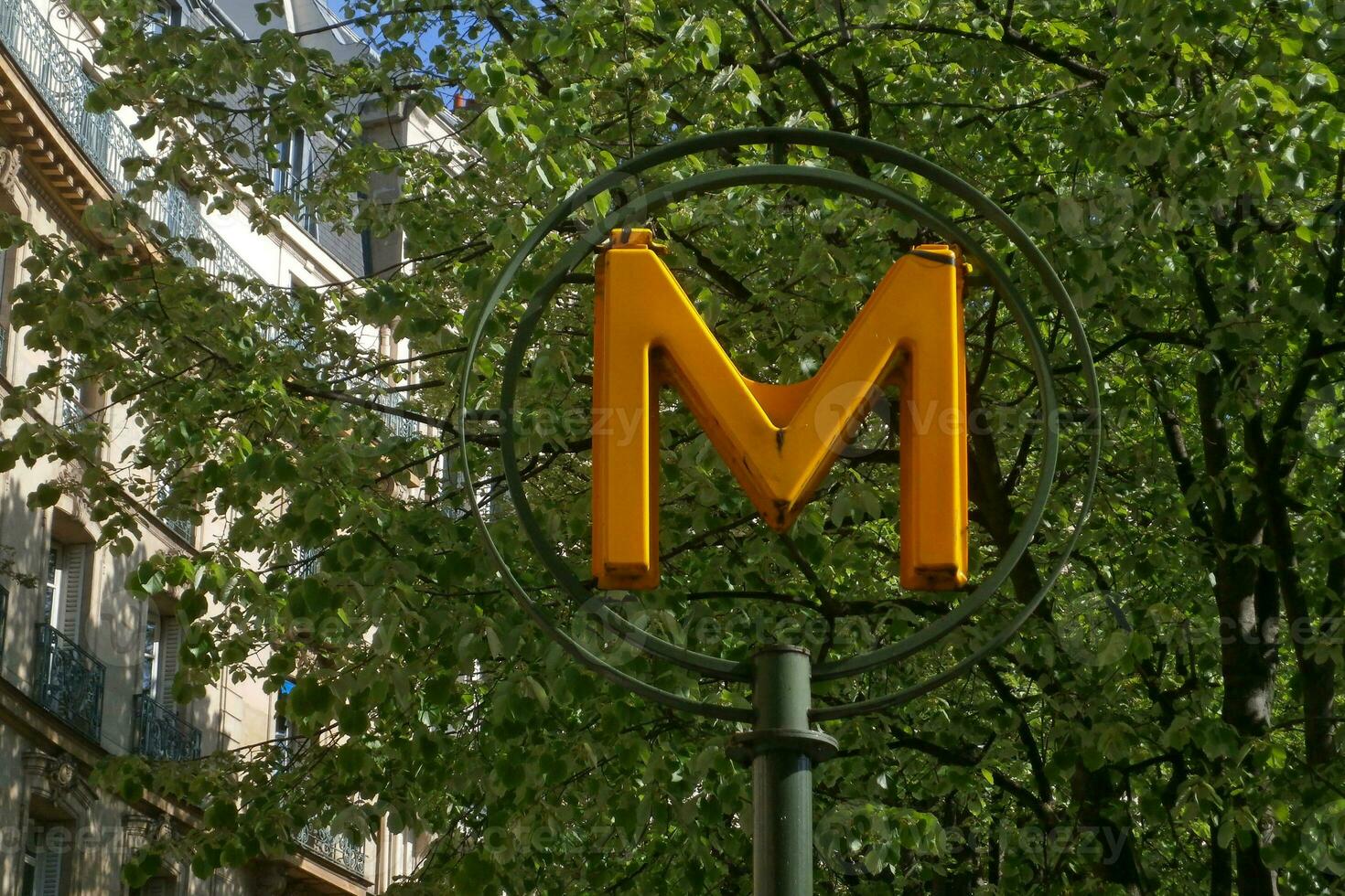 Old Paris metro sign photo