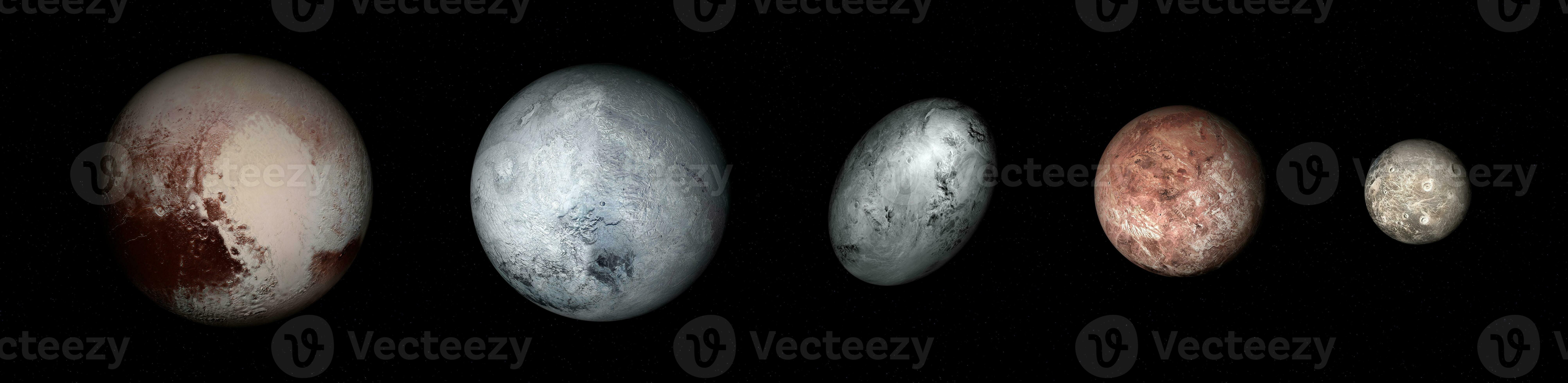 Dwarf Planets Pluto Eris Haumea Makemake And Ceres 27423299 Stock