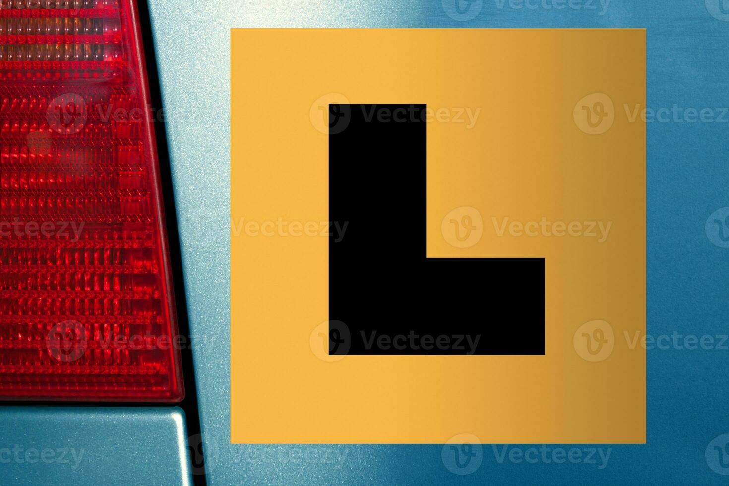 Australian L Plate on car for learner driver photo