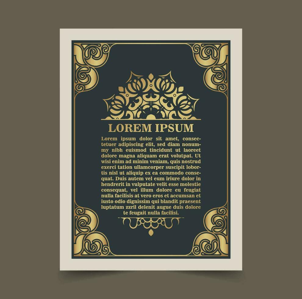 Luxury calligraphy ornament frame line design vector