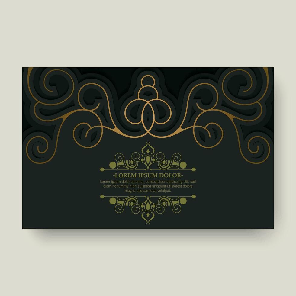 Luxury calligraphy ornament frame line design vector