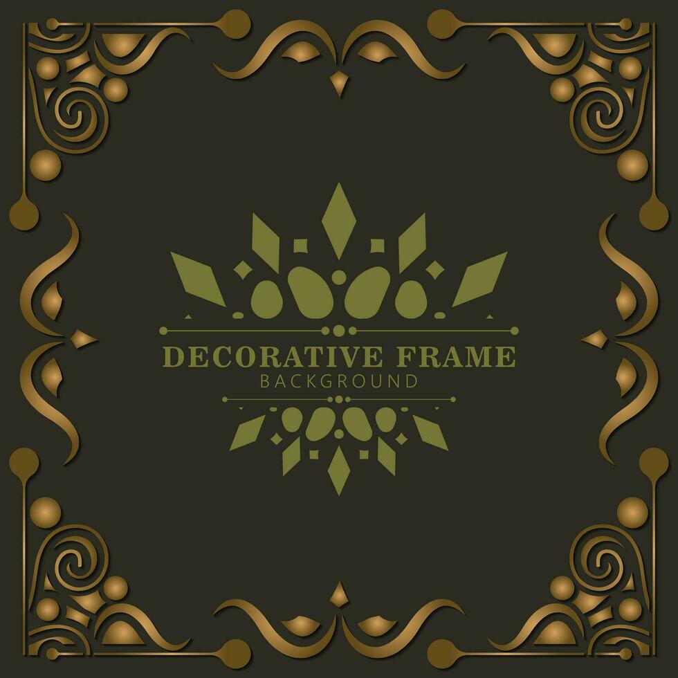 Elegant decorative frame design background vector