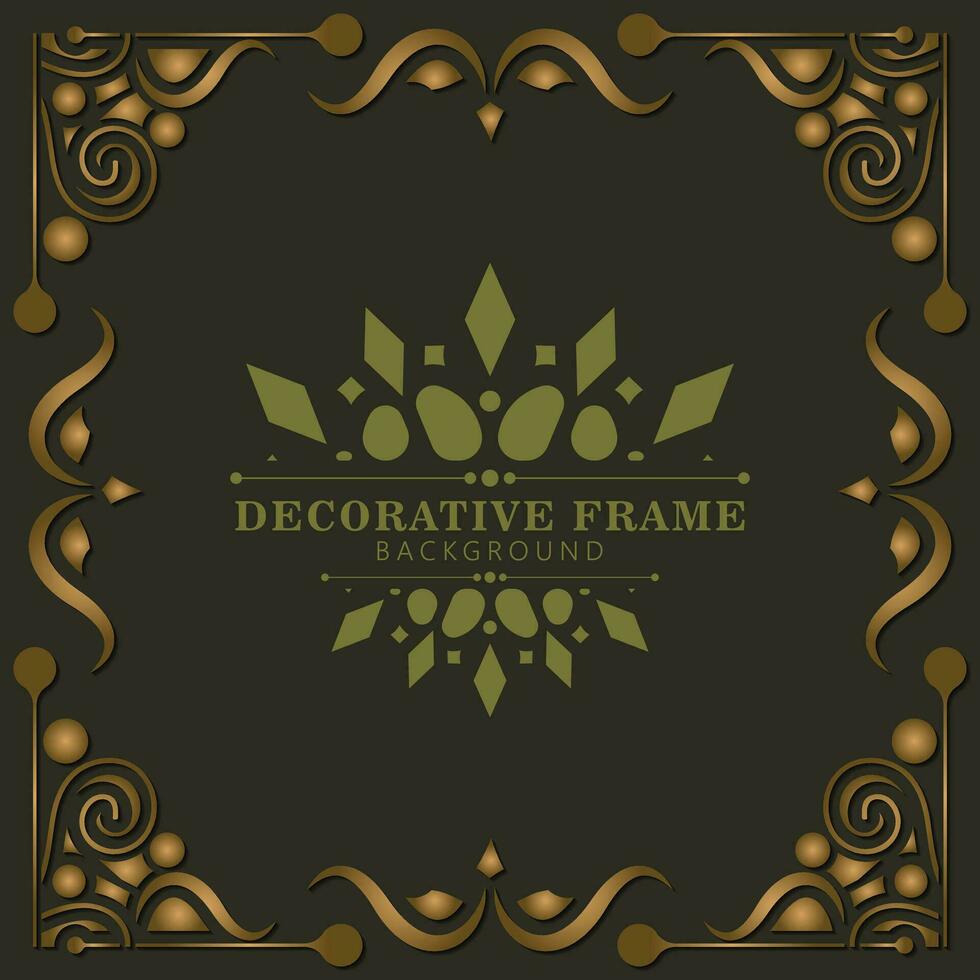 elegante fondo de diseño de marco decorativo vector