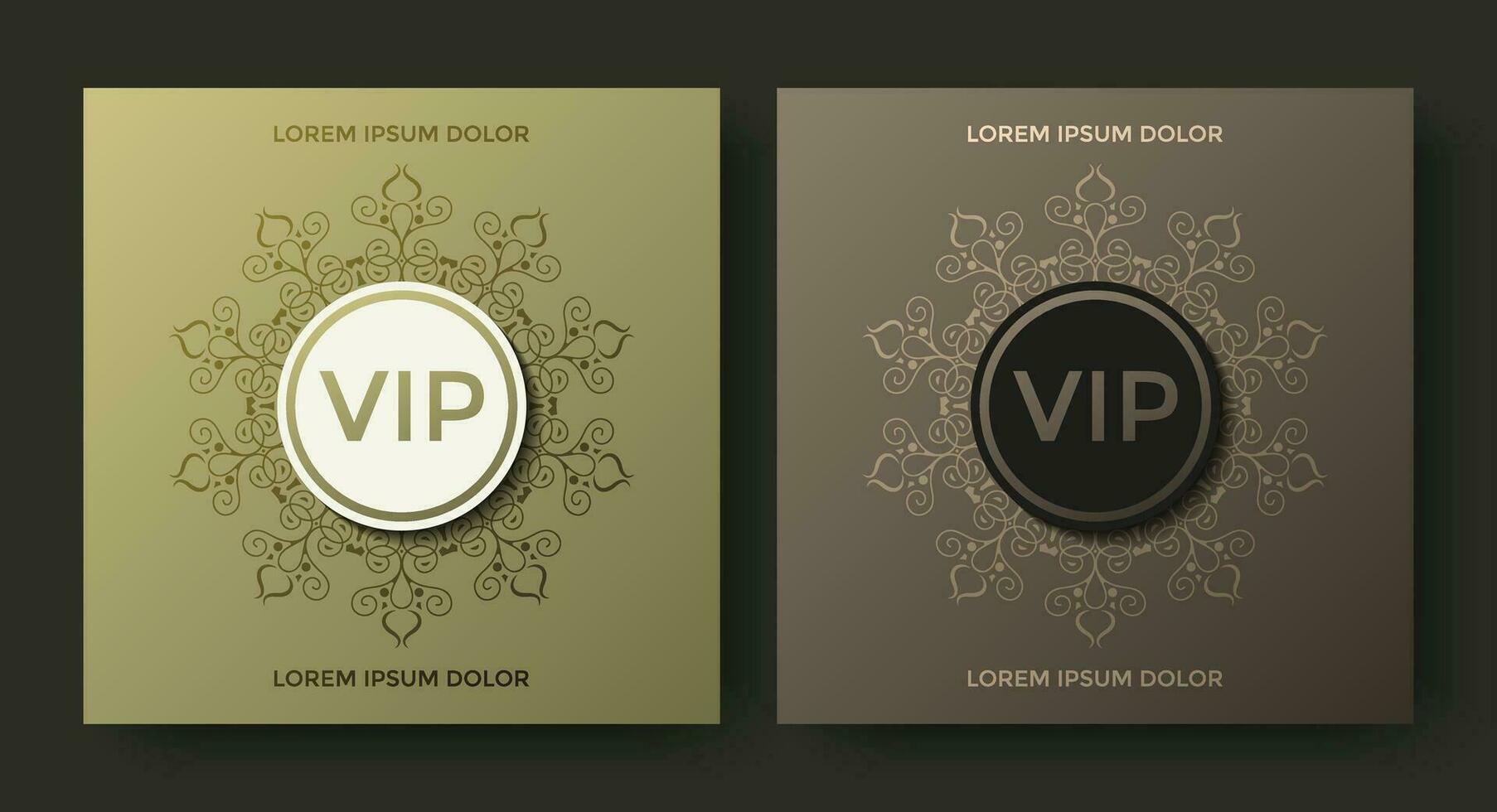 luxury vip card design template vector