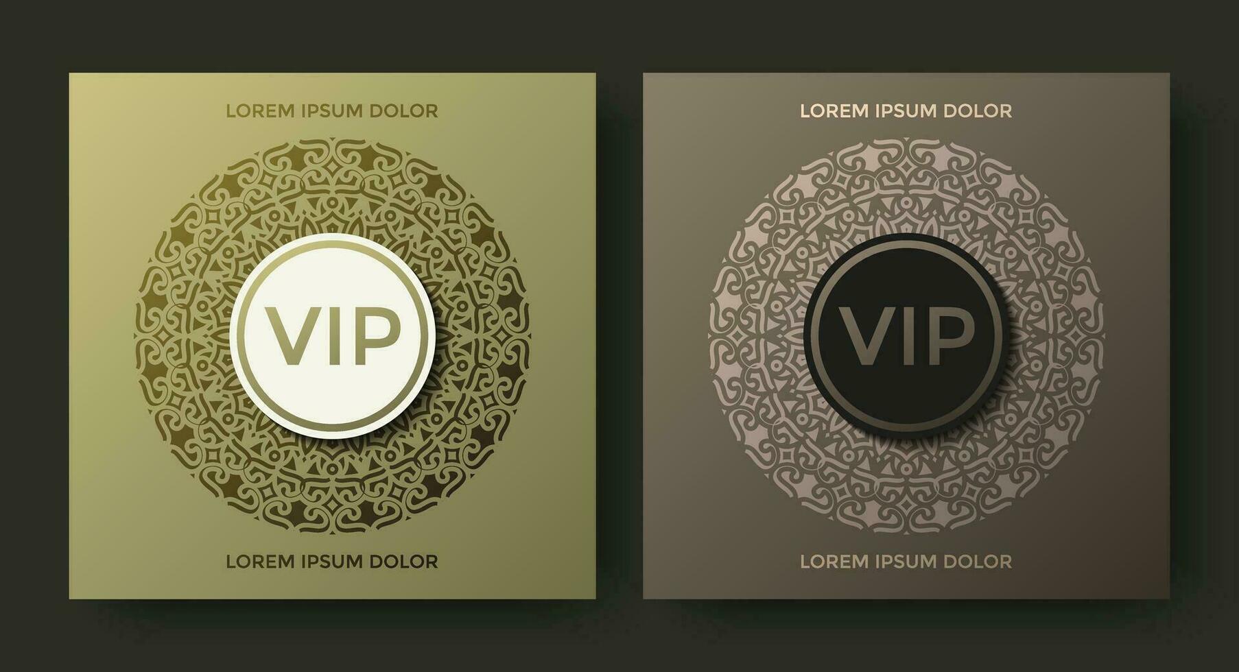 luxury vip card design template vector