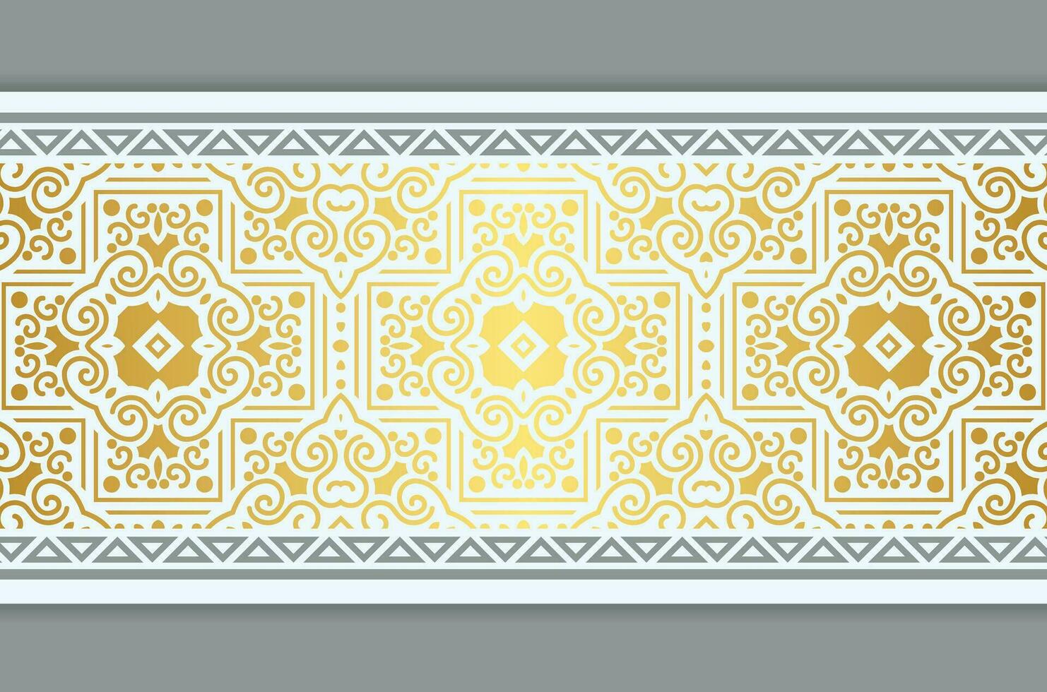 Elegant golden ornamental border template vector