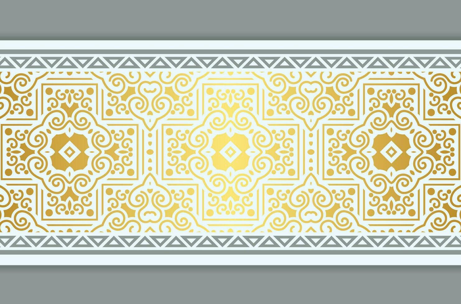 Elegant golden ornamental border template vector