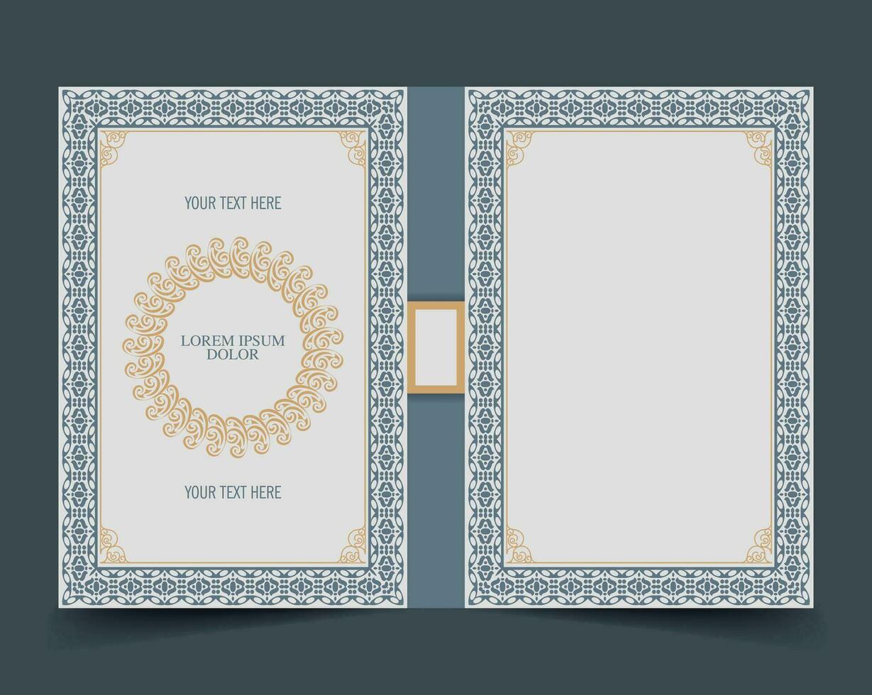 vistoso ornamental libro cubrir diseño vector