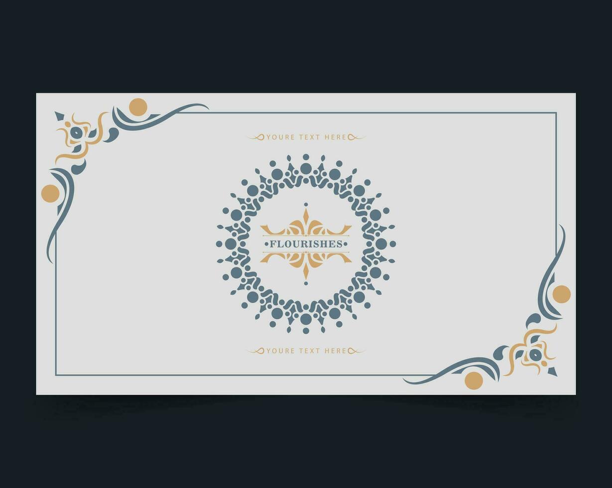 colorful ornament greeting card vector template