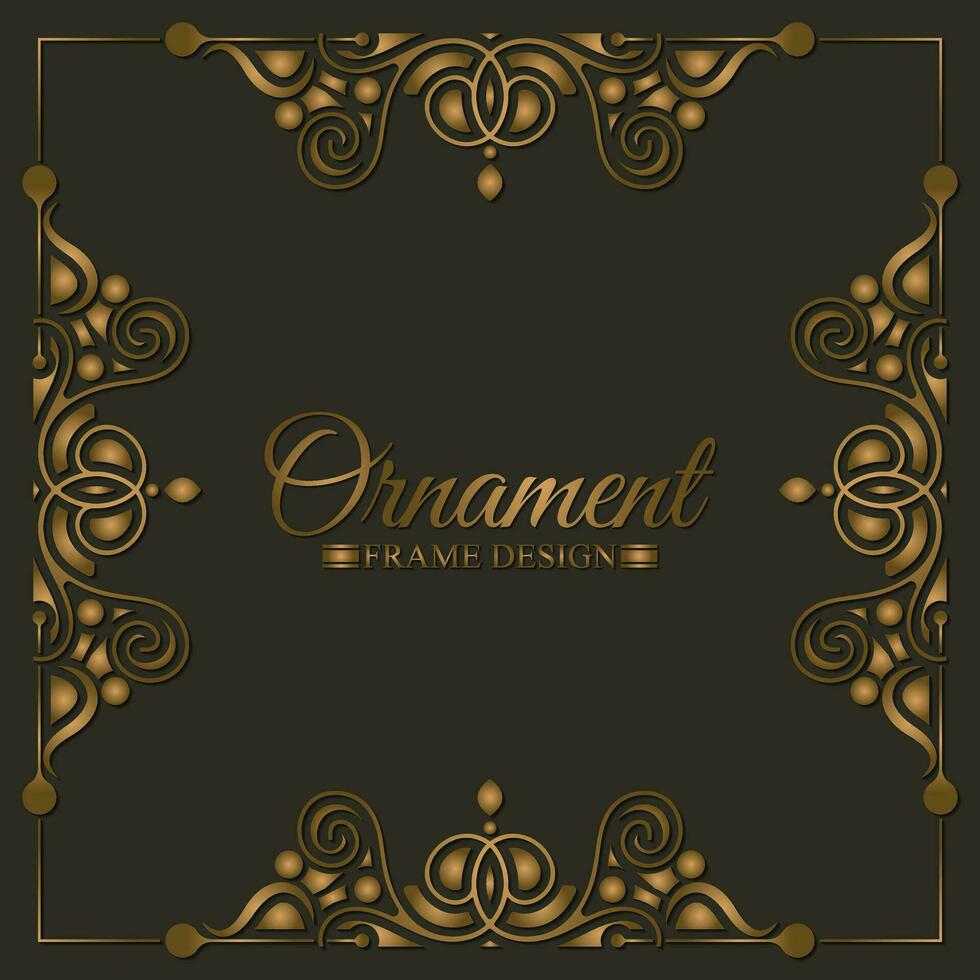 Elegant decorative frame design background vector