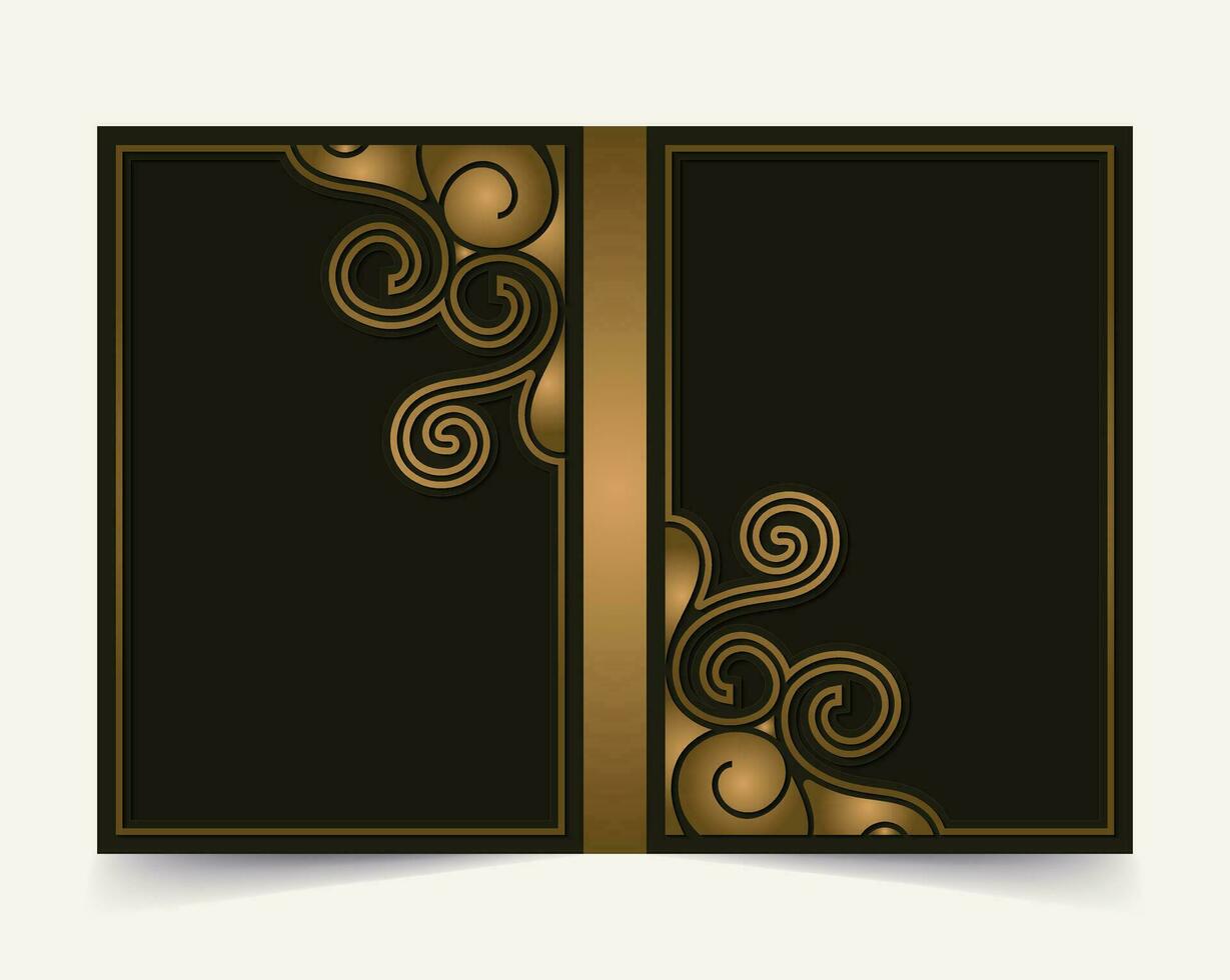 Luxury ornamental book cover design vector