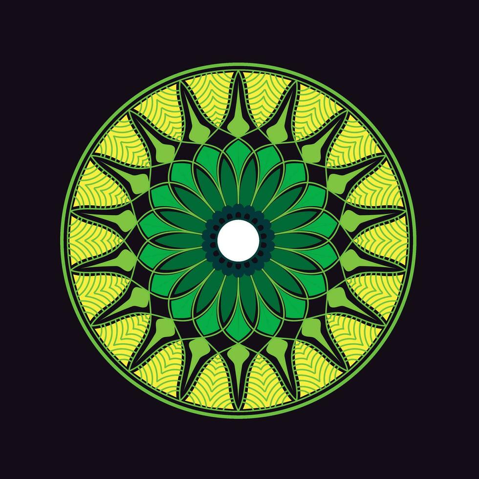 circular modelo en formar de mandala con flor para alheña, tatuaje, decoración. decorativo ornamento en étnico oriental estilo. mano dibujado antecedentes. islam, Arábica, indio. mandalas para colorante libro. vector