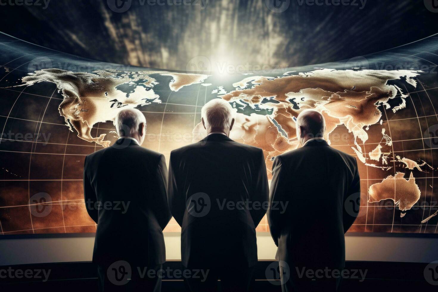 Conspiracy theory, world conspiracy and shadow government. Generative AI photo