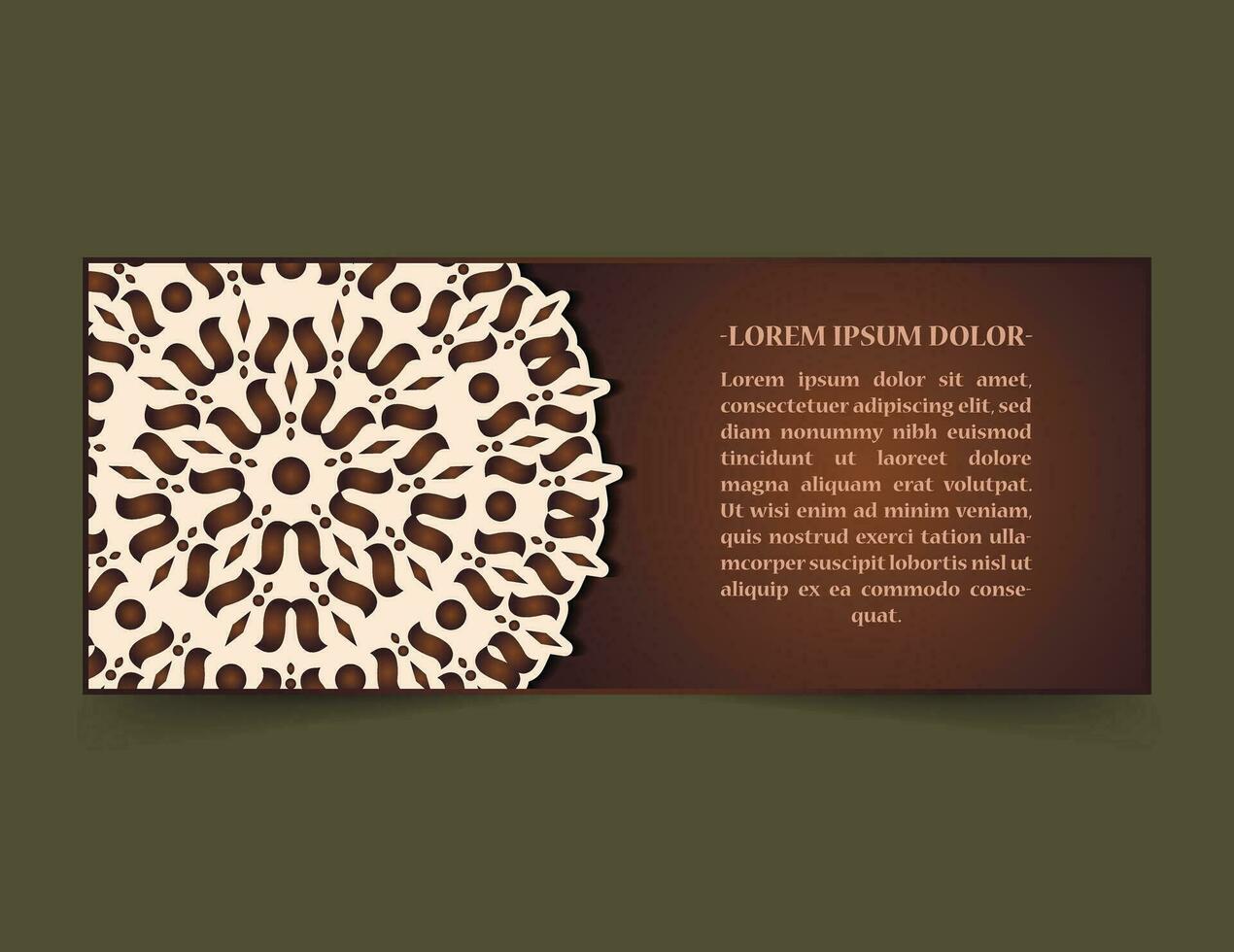 Luxury mandala decorative card in gold color vector