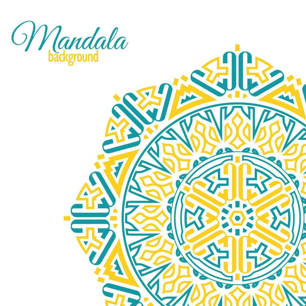 concepto de banner de patrón de mandala colorido vector