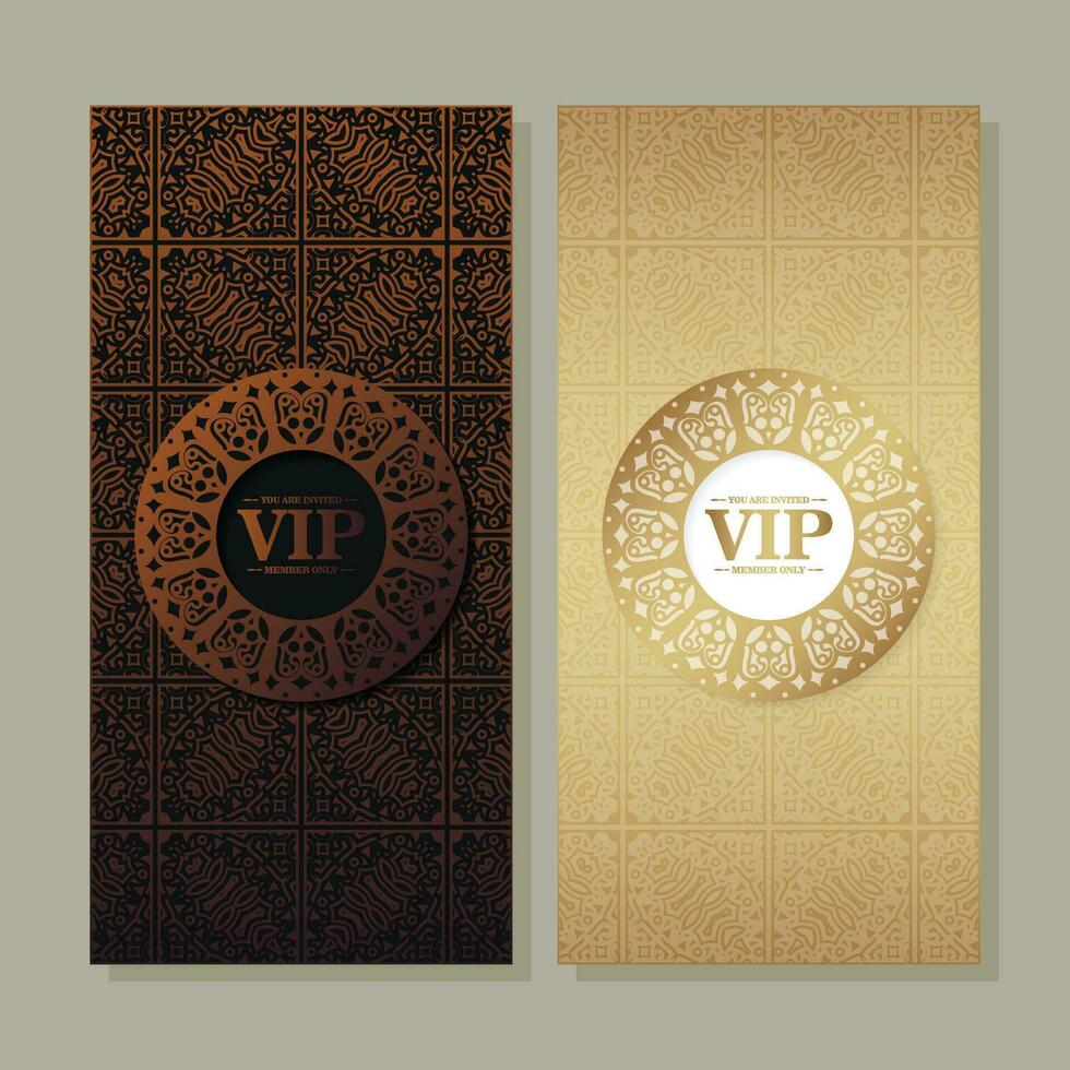 elegante oro VIP ornamento antecedentes vector