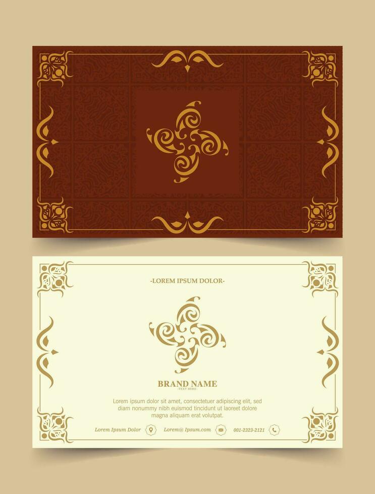 ornament pattern business card design vector