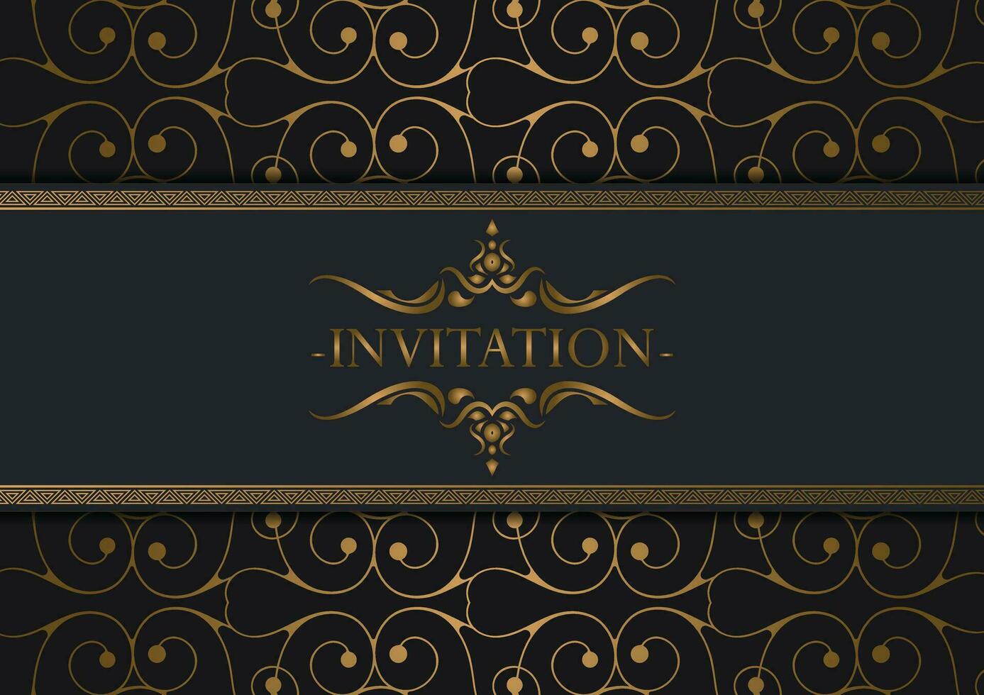 patrón ornamental de estilo de fondo de invitación de lujo vector