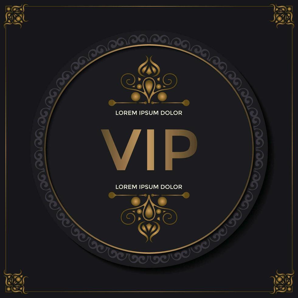 Elegant gold VIP ornament background vector